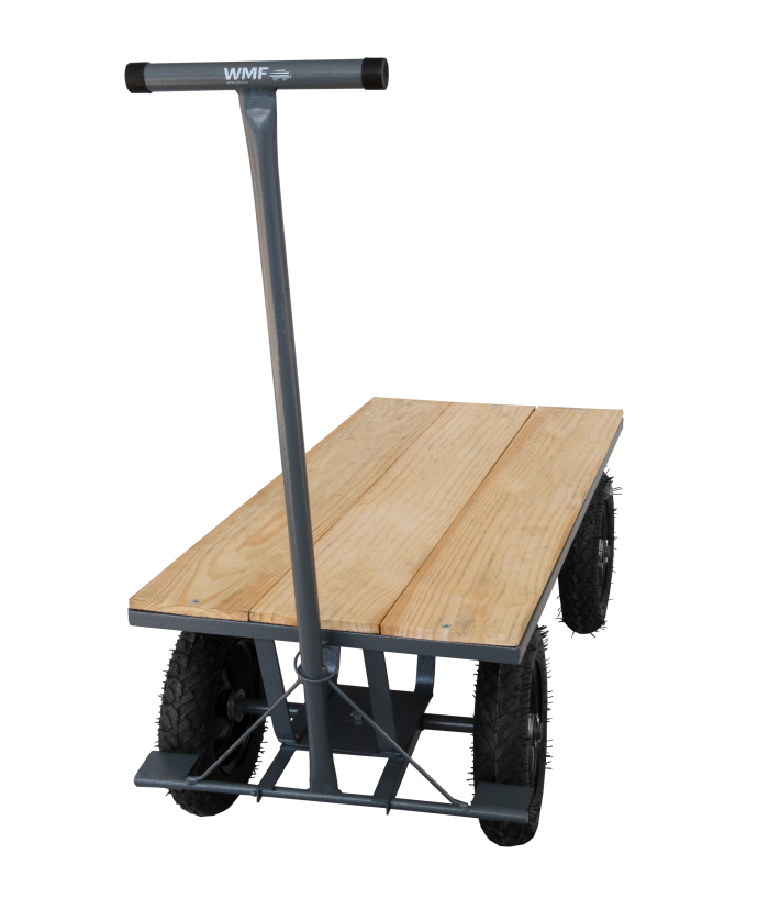 Carrinho de carga plataforma 1200x600 mm Rodas Pneumáticas - 600 kg (WMFP51260MAD) - Imagem 2