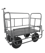 Carrinho plataforma de metal 5° roda 4 abas 1,20x60 mt (WMP5812604A) - Imagem 2