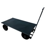 Carrinho De Carga Plataforma De Aço 1200 Kg, 1500X800 Mm. Rodas Maciças 350X8 – WMF512M3508 - Imagem 2