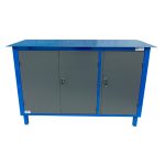 Bancada Fechada 3 Portas C/ Chaves, Prateleira Interna, Tampo De Aço. (WMFBAL14553P)