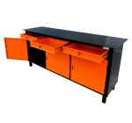 Bancada Manutenção Pesada Gavetas E Portas C/ Chaves, Reforçada, Tampo De Aço - WMFBAL20603G3PBL – Linha Black - Imagem 2