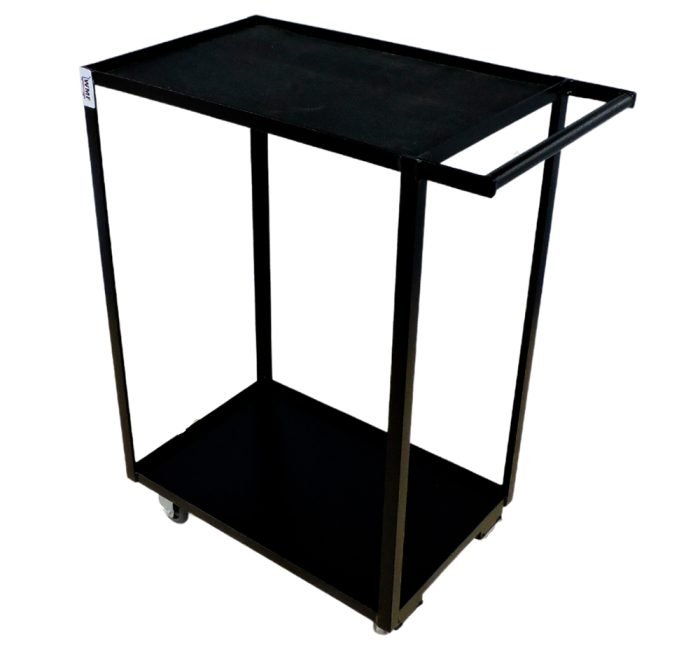 GRD-WMFPICK10BL-01.jpg Carrinho Oficina Picking Com 2 Prateleiras 600X400X900 mm - WMFPICK10BL - Linha Black - Imagem 1