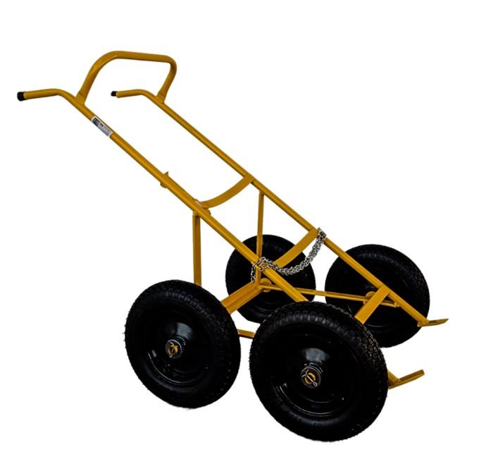 Carrinho de Carga Transporte 1 Tambor de 200 litros, com apoio traseiro, 4 rodas pneumáticas. - WMFT200A4PN - Imagem 1