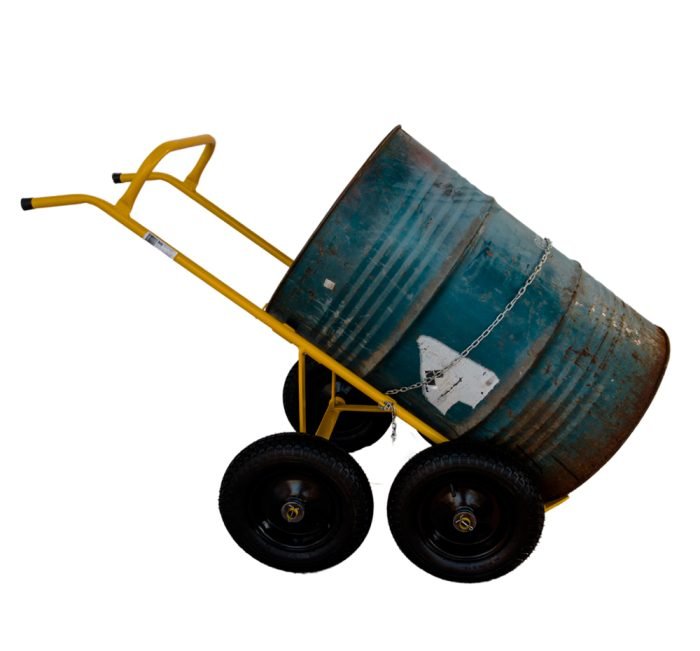 Carrinho de Carga Transporte 1 Tambor de 200 litros, com apoio traseiro, 4 rodas pneumáticas. - WMFT200A4PN - Imagem 2