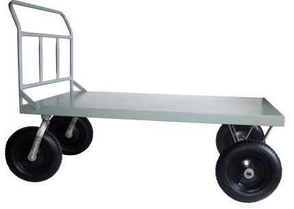 Carrinho de Carga Plataforma de Aço 1 Aba Dirigível - 800 kg (WMF18)