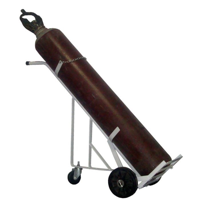 GRD_46_carrinho-para-cilindro-wmo1c.jpg Carrinho de Carga para Transporte de 1 Cilindro Gas (7 a 10 m3 - 40 a 50 litros) Apoio traseiro com rodizio. Cod. WMO1CMAR - Imagem 1