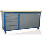 Bancada Manutenção Pesada 5 Gavetas 2 Portas c/ Chaves, Reforçada (WMFBAL18805G2P)