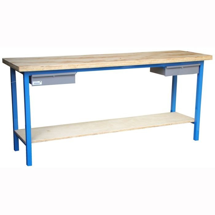 GRD_76_bancada WMB20602T402G Bancada c/ Tampo duplo de Madeira 2 gavetas com chave (WMFB20602T402G) - Imagem 1