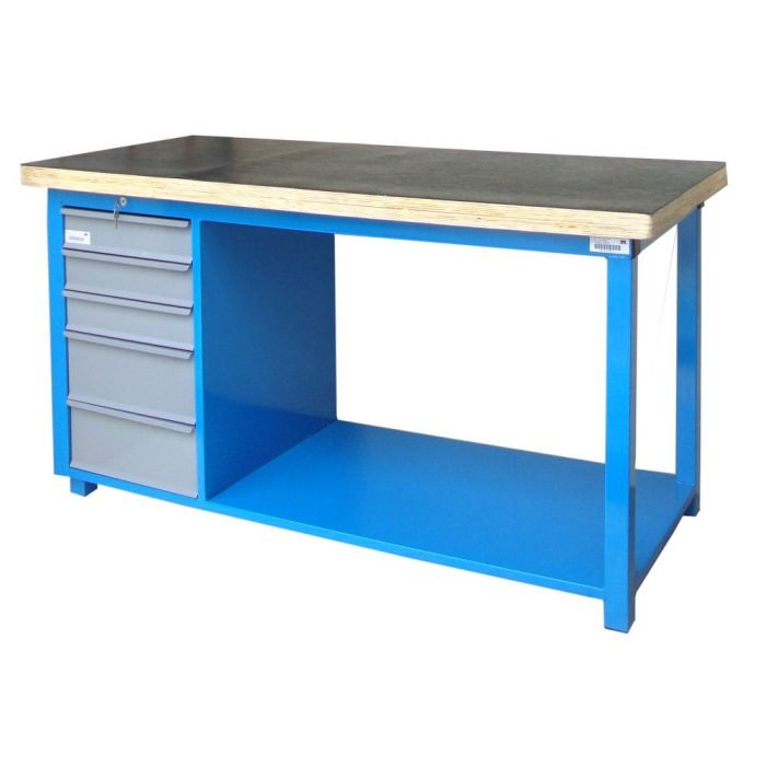 Bancada aberta c/5 gavetas Reforçada Para Manutenção Pesada (WMFBAL16735G) - Imagem 1