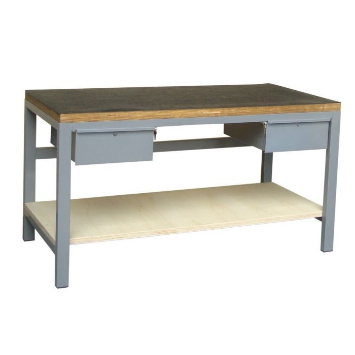 GRD_95_bancada dupla WMB16732G2TE Bancada Manutenção Reforçada Tampo 40 mm Revestido Borracha (WMFB16732G2T) - Imagem 1