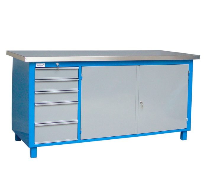 GRD_WMBAL18805G2PI-01 Bancada fechada com tampo revestido em aço inoxidavel (WMBAL18805G2PI) - Imagem 1