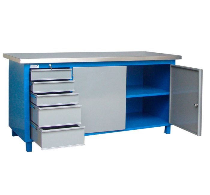 Bancada fechada com tampo revestido em aço inoxidavel (WMBAL18805G2PI) - Imagem 2