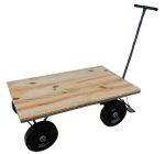 Carrinho Plataforma de Madeira 1200x600 mm Rodas Maciças de Borracha - 500 kg - WMF51260MADM