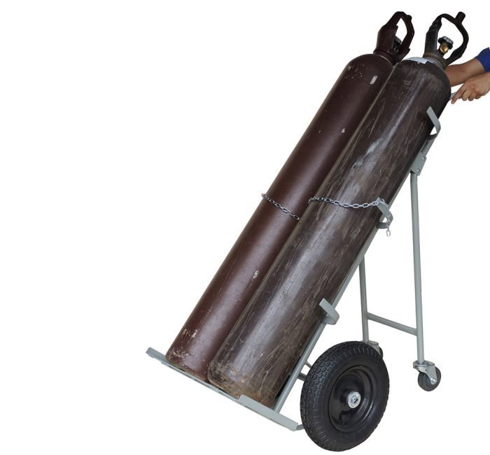 GRD_WMO2CPAR.jpg Carrinho de carga transporte para 2 cilindros (7 a 10 m3 - 40 a 50 litros) Cód. WMO2CPAR - Imagem 1