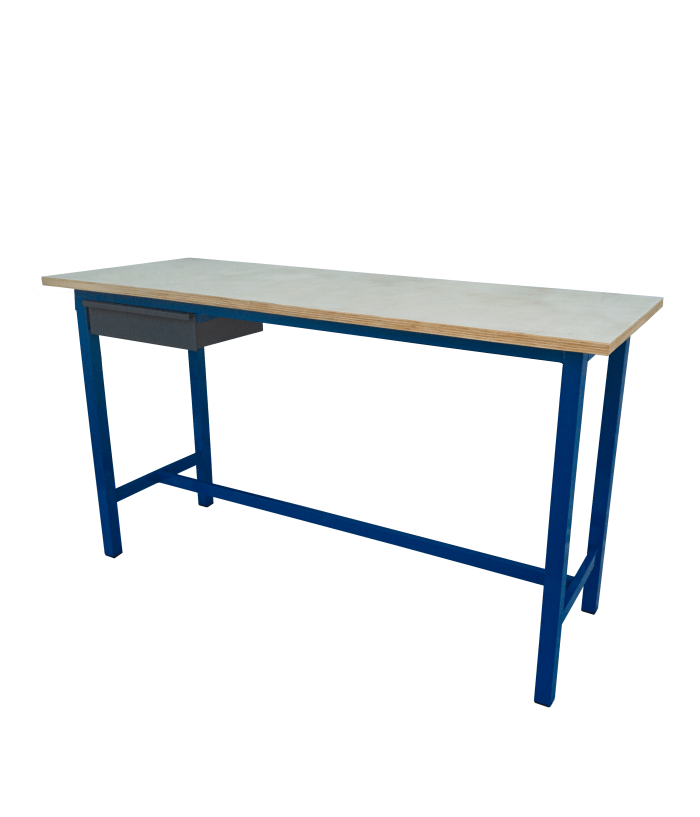 BANCADA ABERTA COM TAMPO DE MADEIRA - 1 GAVETA - 1500X600 MM (WMFB15601T1G) - Imagem 1