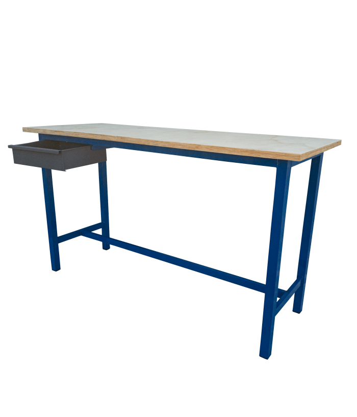 BANCADA ABERTA COM TAMPO DE MADEIRA - 1 GAVETA - 1500X600 MM (WMFB15601T1G) - Imagem 2