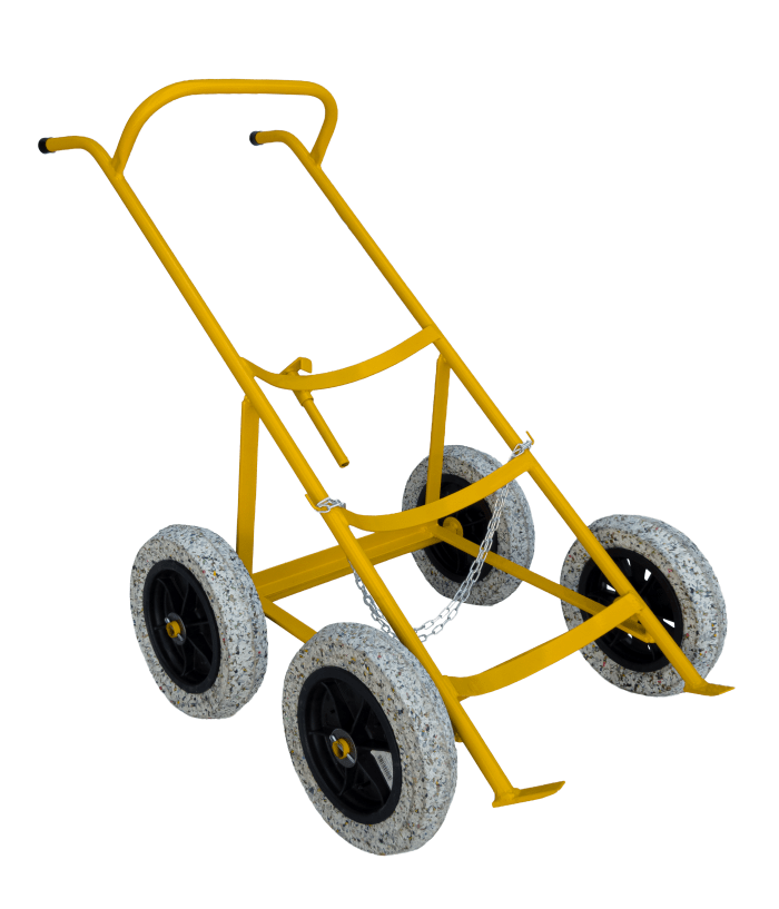 4apn 1 Carrinho de Carga Transporte 1 Tambor de 200 litros, com apoio traseiro, Pneus S/Câmara. – ECO - WMFT200A4PM - Imagem 1