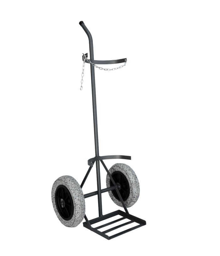 Carrinho para transporte de 1 cilindro de gás Oxigênio - ECO - Pneus S/Câmara - WMFO1CPM - Imagem 1