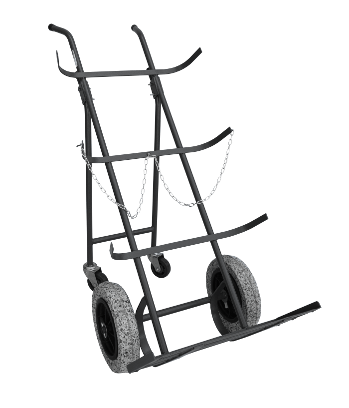 Carrinho de carga transporte para 2 cilindros - ECO - Pneus S/Câmara - WMFO2CPARPM - Imagem 1