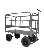 Carrinho plataforma de metal 5° roda 4 abas - ECO - Pneus S/Câmara - WMFP5812604APM